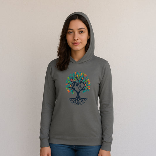 Growing Love Tree Unisex Hooded Long Sleeve Tee
