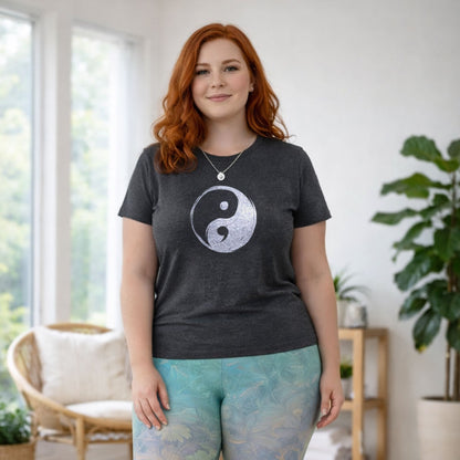 Yin Yang Semicolon Soft Style Tee